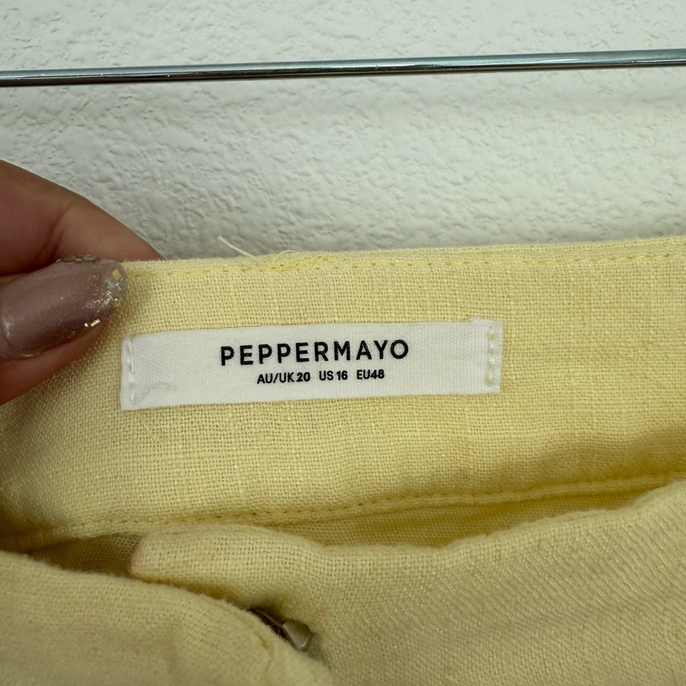 PepperMayo Pale Yellow Mini Skirt - Picture 2 of 5